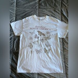 Fifth Sun Watercolor Butterfly Chart T-Shirt No Size Tag - Medium